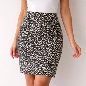 J. Crew Leopard Print Pencil Skirt - Size 8